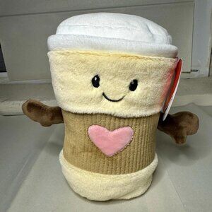 Gigglescape 6" Coffee Latte Cup Valentine's Day Plush Toy Soft Stuffed New